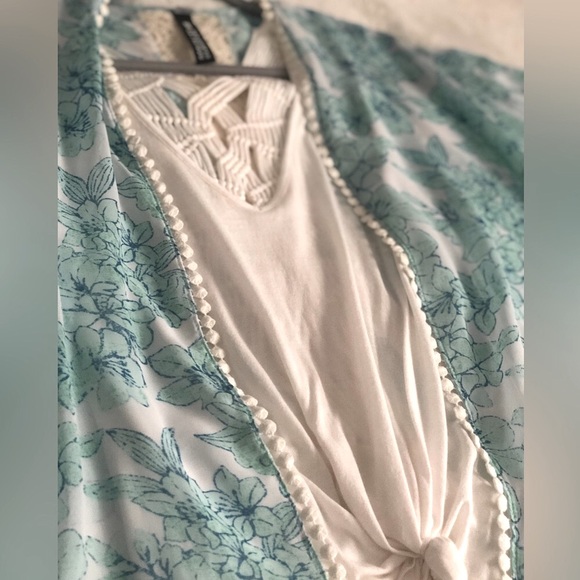 Floral Kimono Beach Cover Up - Picture 2 of 12